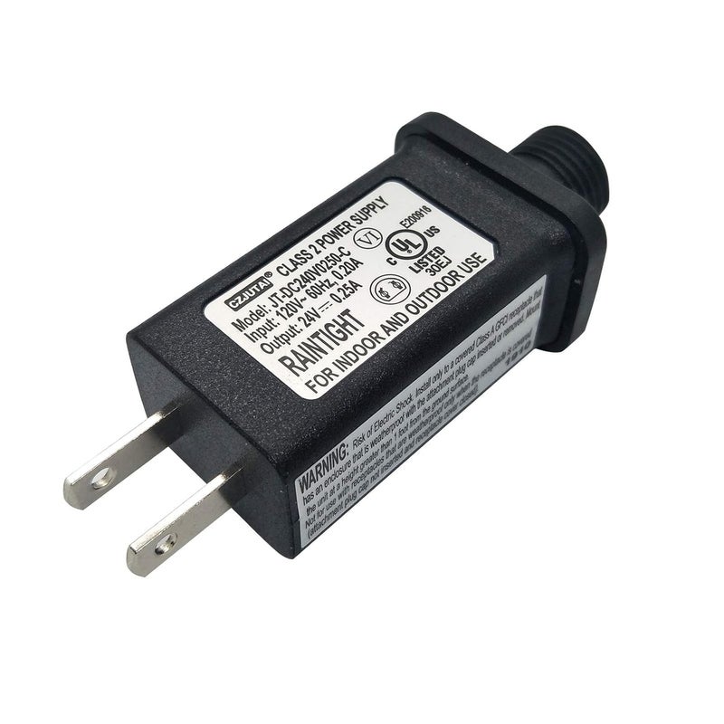 Dirduaid 24V LED Transformer Controller, Class 2 Power Supply, IP44 Waterproof, Low Voltage Transformer, US Plug for 6W Christmas String Light (2 Packs) - Image 2